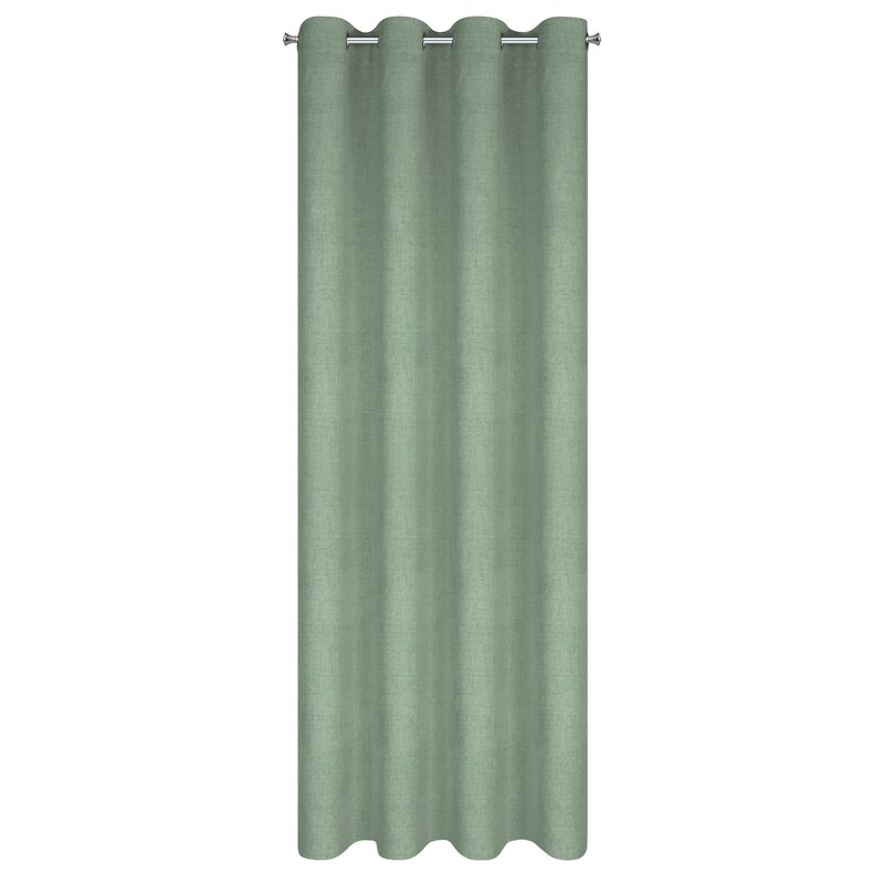 Zasłona gotowa Linda zielona 140 X 250 CM – naturalny splot