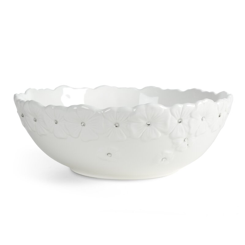 Misa dekoracyjna ELISA biała O 25 X 10 cm – rozświetla wnętrze