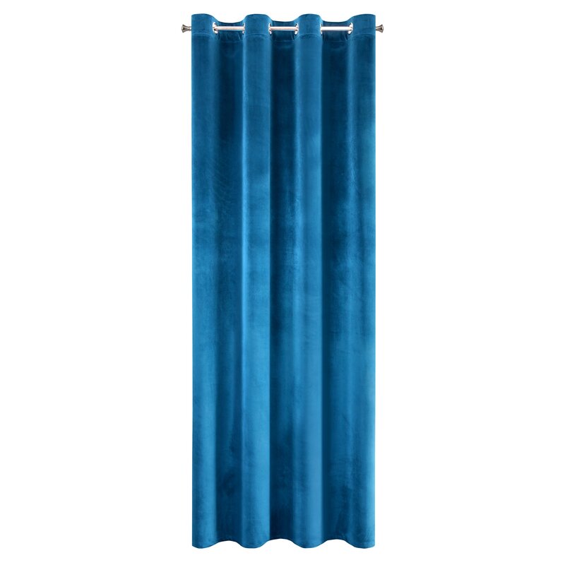 Zasłona gotowa Samanta granatowa 140 X 250 cm – welwetowa i miękka