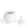 Cukiernica ceramiczna biała O 10 X 12 CM – na cukier i drobiazgi