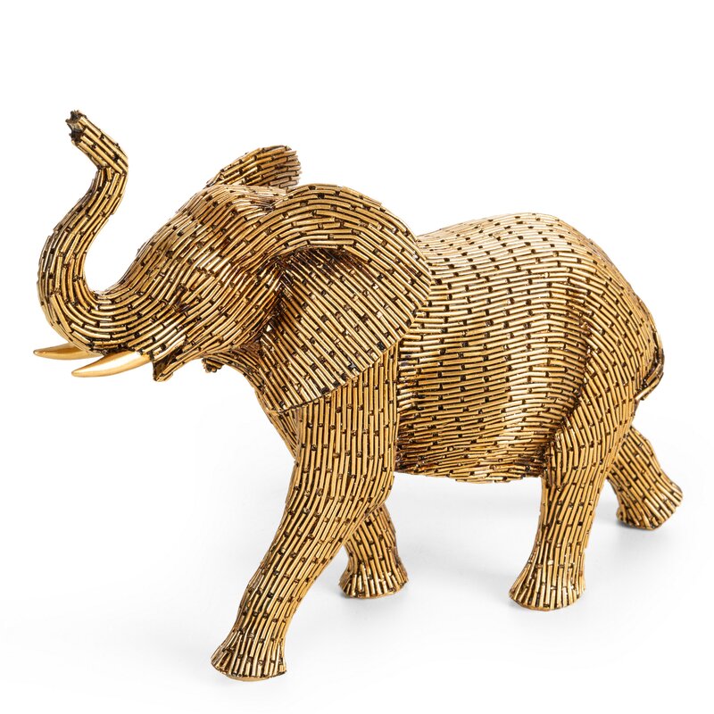 Figurka ceramiczna Zuri złota 34 X 8 X 12 CM – z egzotycznym akcentem
