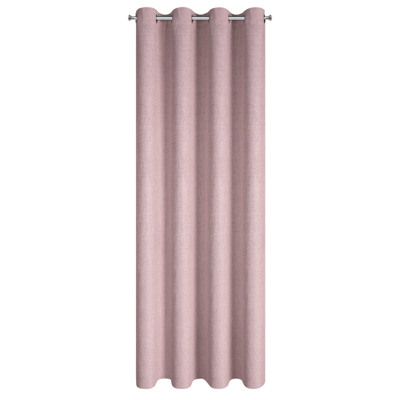Zasłona gotowa Linda różowa 140 X 250 CM – o naturalnym splocie