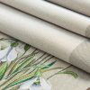 Obrus gobelinowy Przebiśniegi naturalny 45X140 – wiosenna dekoracja stołu