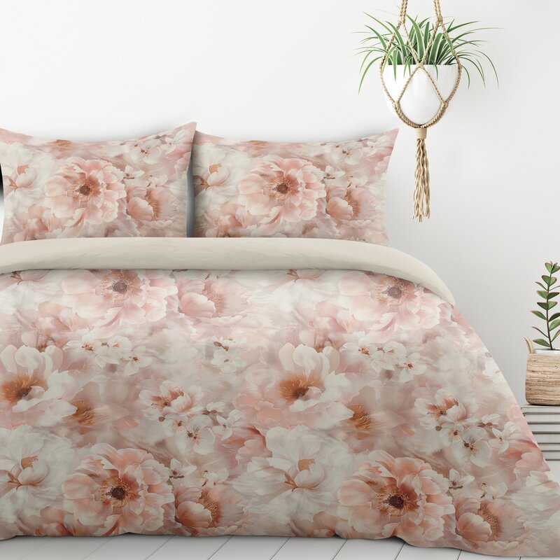 Pościel z mikrofibry D91 Florina beżowa 220 X 200 CM – miękka i trwała