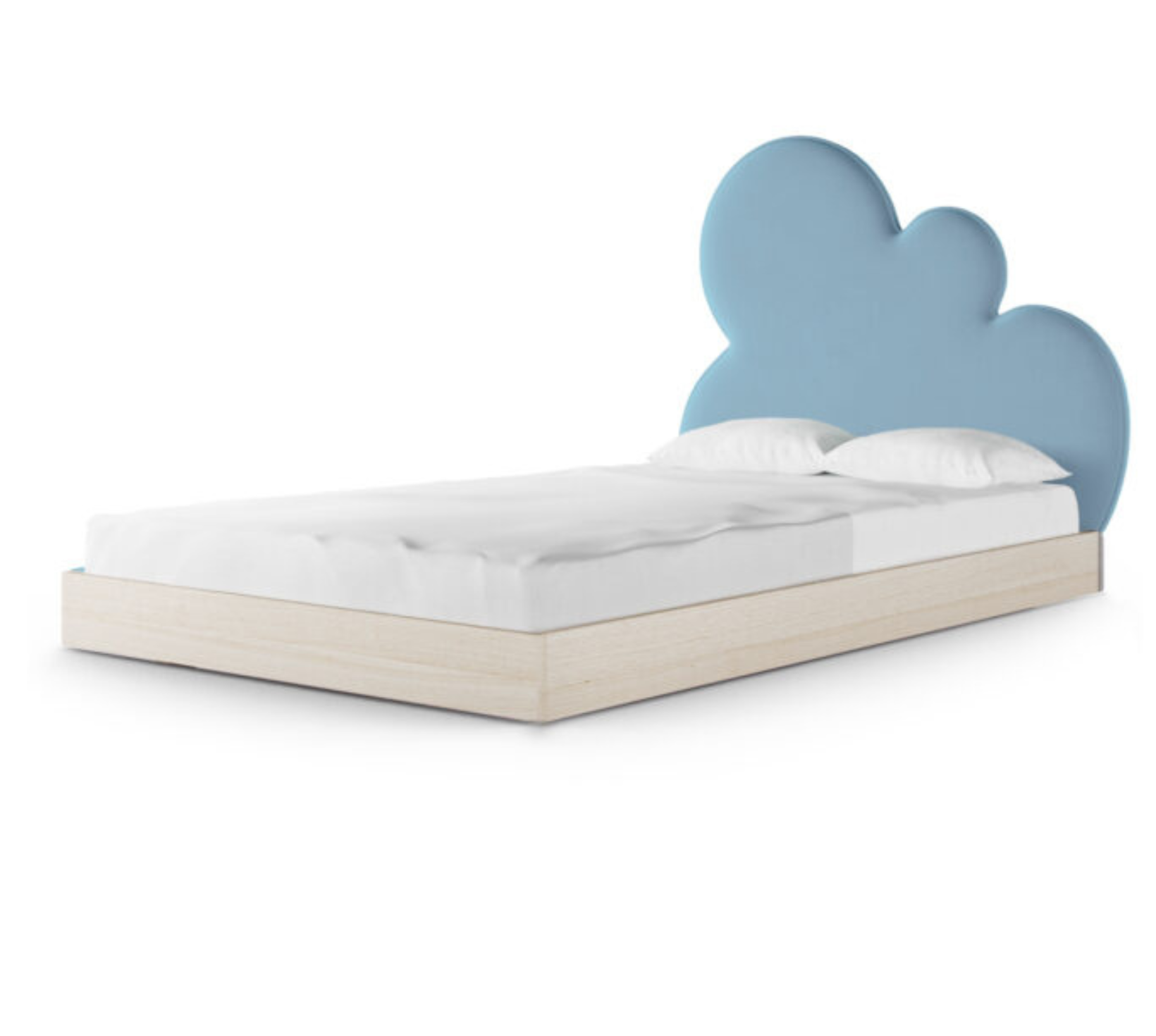 Rosnące Łóżko Dziecięce Chmurka Cloud Legs Basic - Przypodłogowe z Zagłówkiem Chmurką