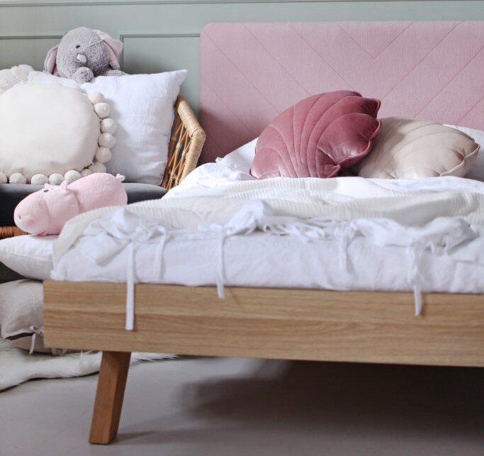 Rosnące Łóżko Dziecięce Stitch Jodełka Legs Basic - Skandynawski Styl