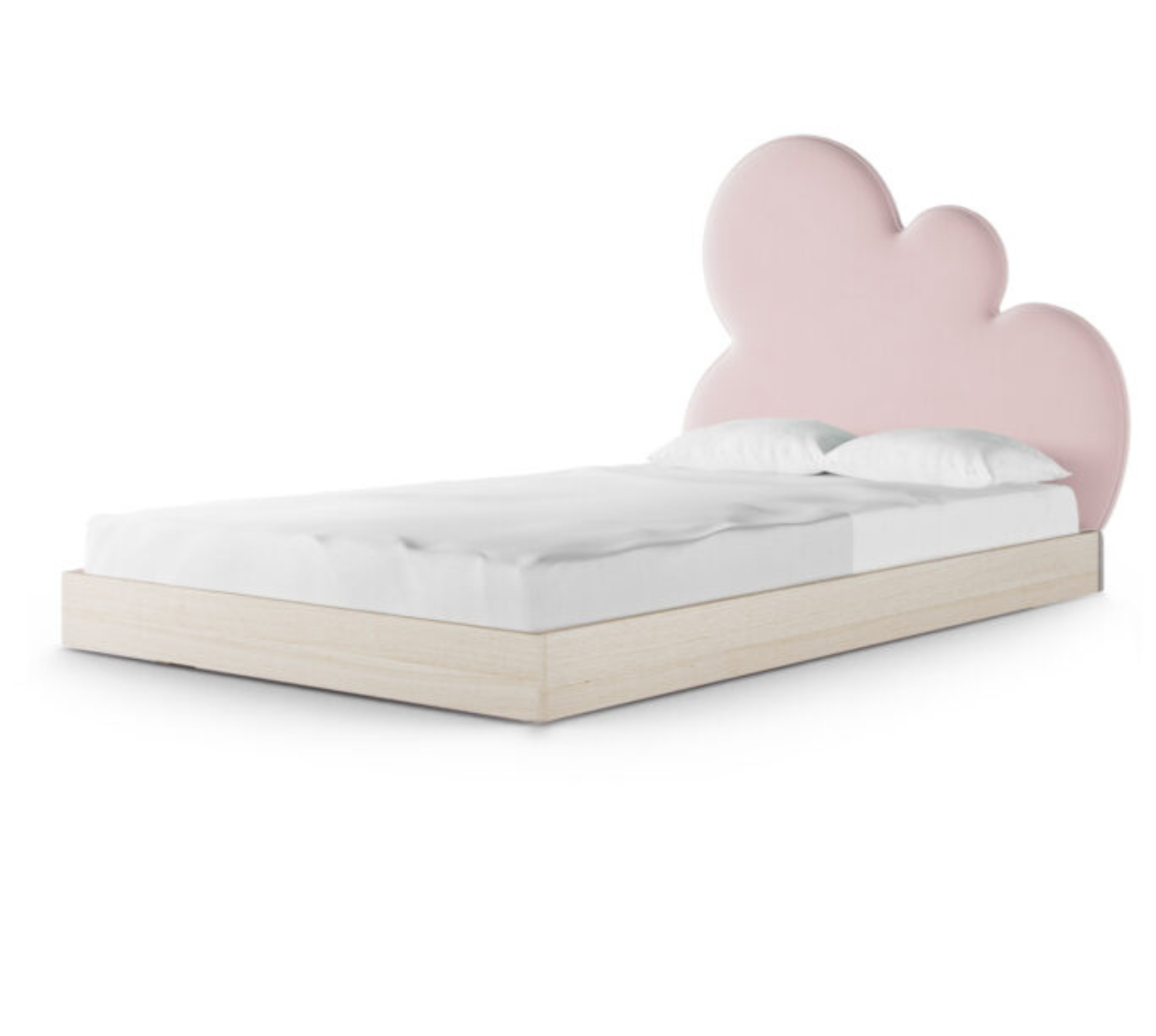 Rosnące Łóżko Dziecięce Chmurka Cloud Legs Basic - Przypodłogowe z Zagłówkiem Chmurką