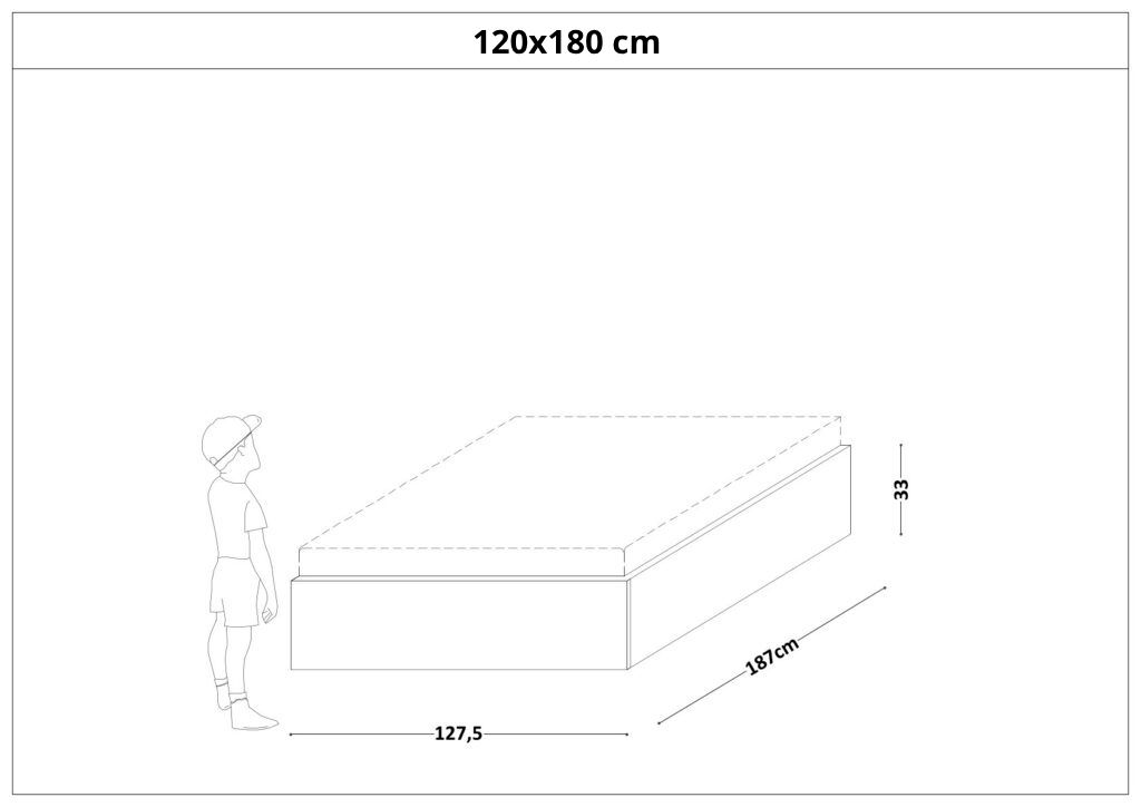 Łóżko Dziecięce Sofa Box Basic - Minimalistyczne Drewniane Łóżko Z Pojemnikiem Bez Zagłówka