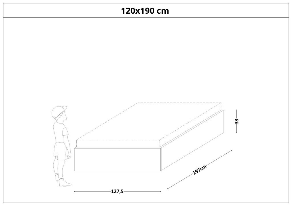 Łóżko Dziecięce Sofa Box Basic - Minimalistyczne Drewniane Łóżko Z Pojemnikiem Bez Zagłówka