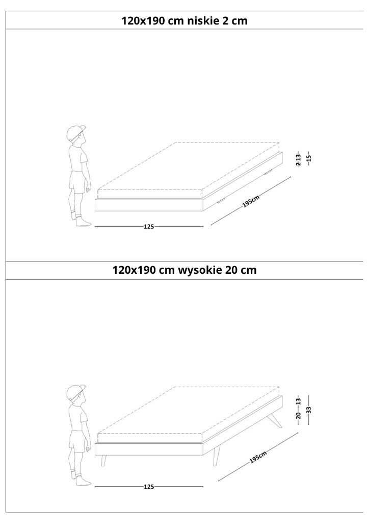 Łóżko Dziecięce Sofa Legs Basic - Minimalistyczne Łóżko Rosnące Przypodłogowe Na Nóżkach