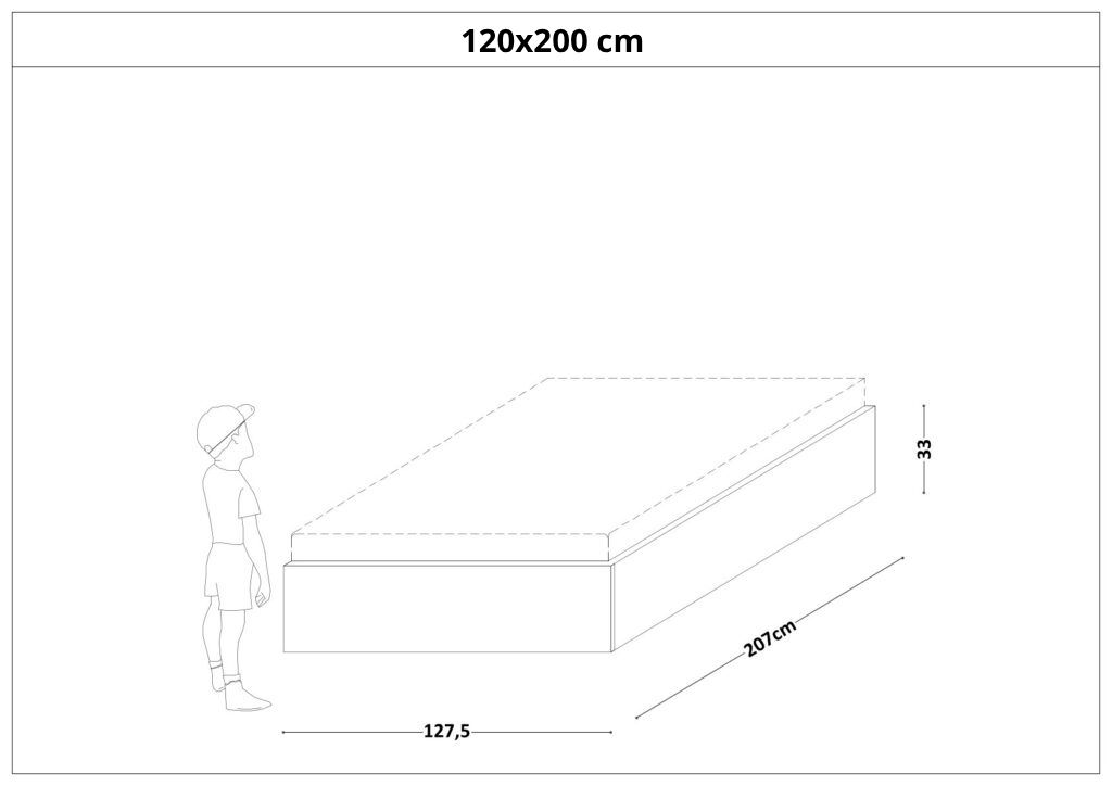 Łóżko Dziecięce Sofa Box Basic - Minimalistyczne Drewniane Łóżko Z Pojemnikiem Bez Zagłówka
