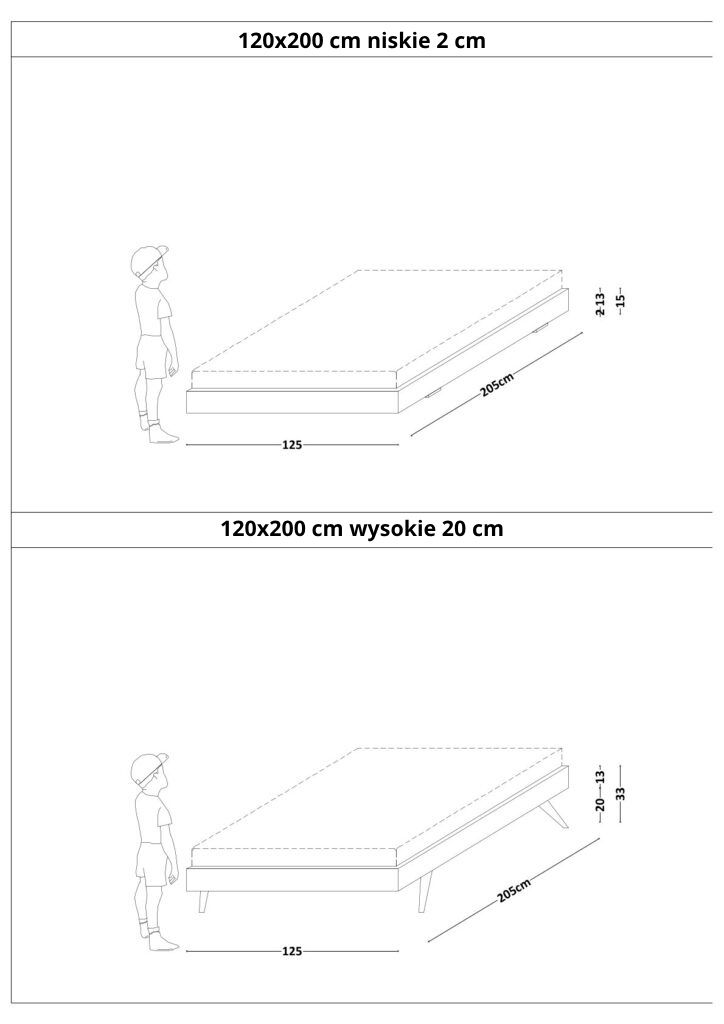 Łóżko Dziecięce Sofa Legs Basic - Minimalistyczne Łóżko Rosnące Przypodłogowe Na Nóżkach