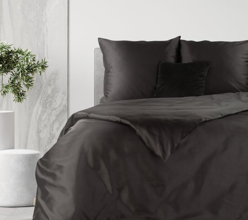 Komplet pościeli Harmony czarna 220X200 – idealna do minimalistycznych wnętrz