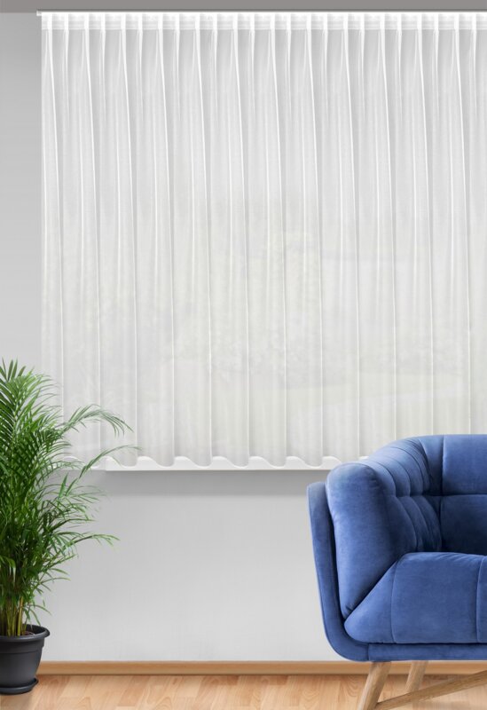 Firana gotowa Tonia biała 290 X 170 cm – rozświetla wnętrze