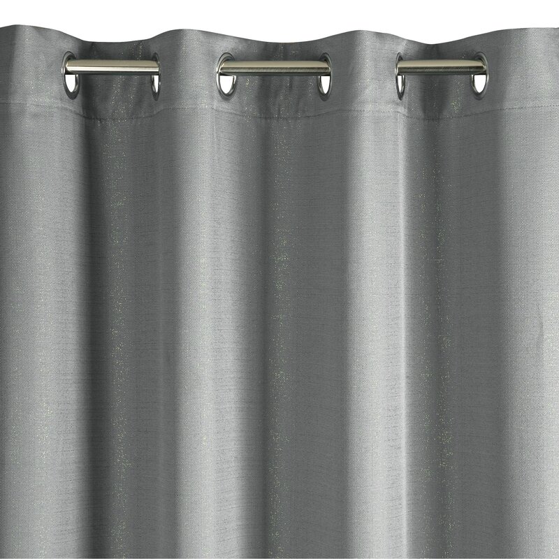 Zasłona gotowa Kira szara 140 X 250 cm – z delikatnym nadrukiem