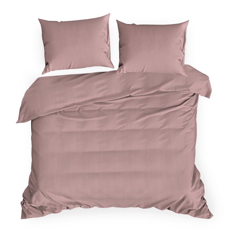 KOMPLET POŚCIELI MUSLIN 140 X 200 CM JASNORÓŻOWY