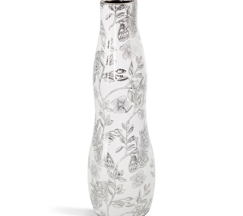 Wazon ceramiczny Rita biały O 11 X 35 cm – na kwiaty i kompozycje