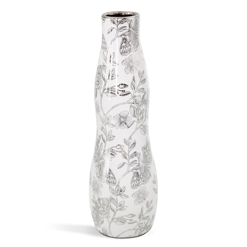 Wazon ceramiczny Rita biały O 11 X 35 cm – na kwiaty i kompozycje