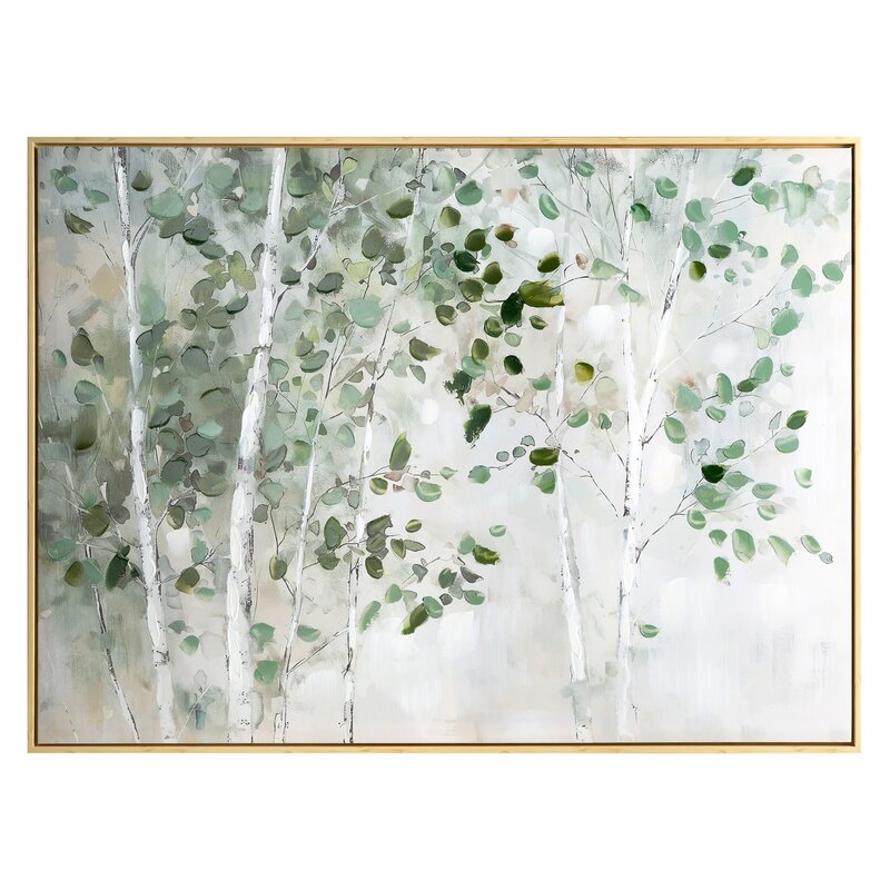 Obraz ręcznie malowany kwiaty zielony 100 X 70 CM – wnosi naturalne piękno