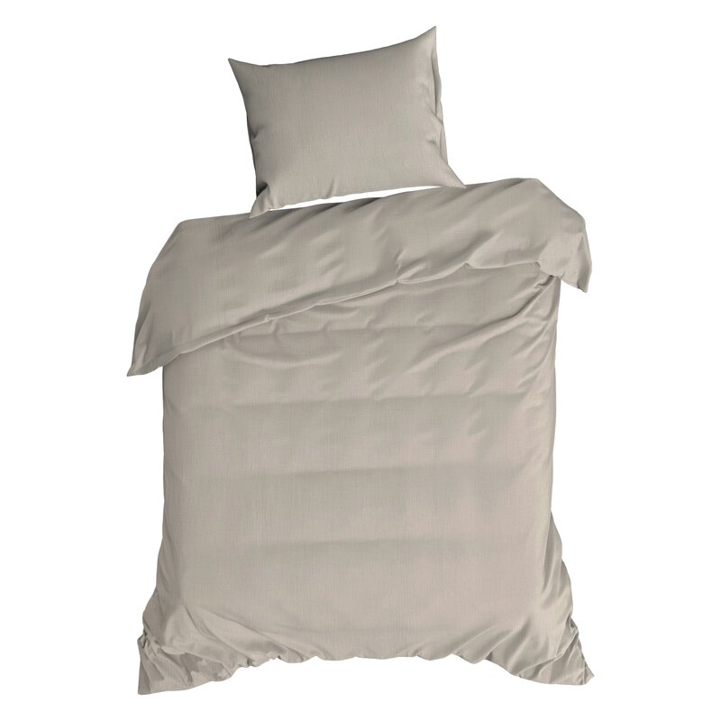 KOMPLET POŚCIELI MUSLIN 160 X 200 CM CIEMNOBEŻOWY