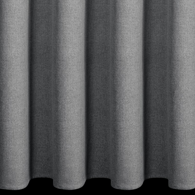 Zasłona gotowa Zoey stalowa 140 X 270 cm – 100% zaciemniająca