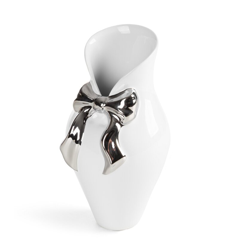 Wazon ceramiczny Akira (02) biały O 11 X 20 cm – na kwiaty i dekoracje