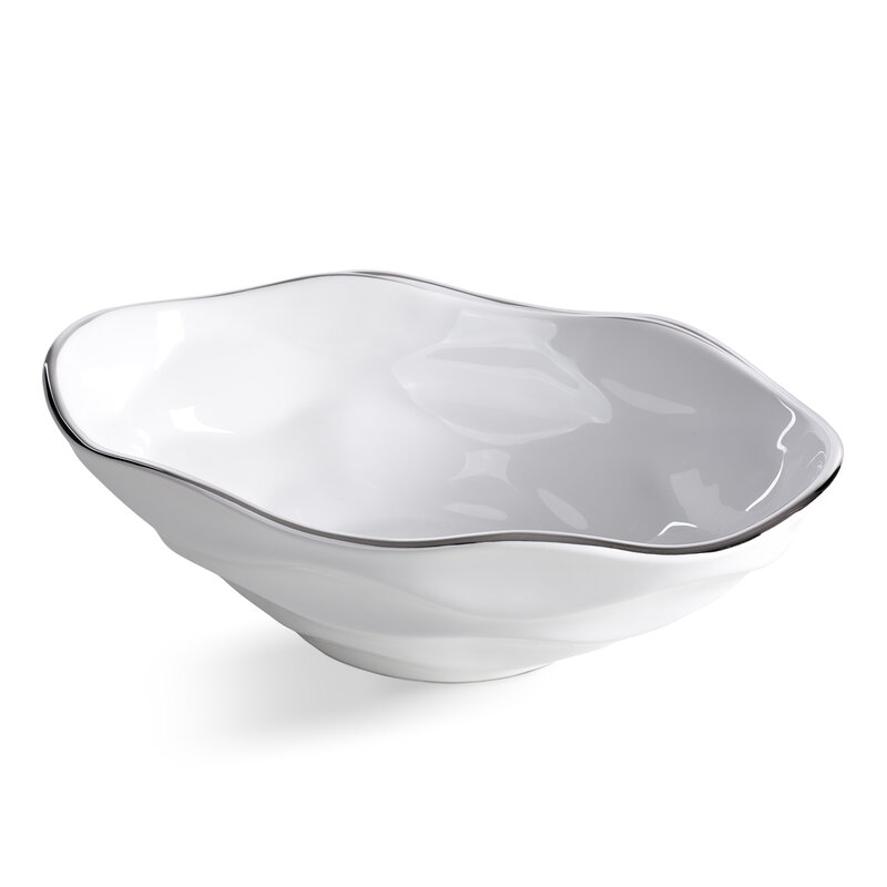 Misa dekoracyjna Boni biała 30 X 19 X 9 CM – do nowoczesnych wnętrz
