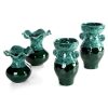 Wazon ceramiczny Dina zielony O 14 X 25 cm – na susze i świeże kwiaty