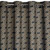 Zasłona gotowa D91 Juliet grafitowa 140 X 250 CM – geometryczny wzór