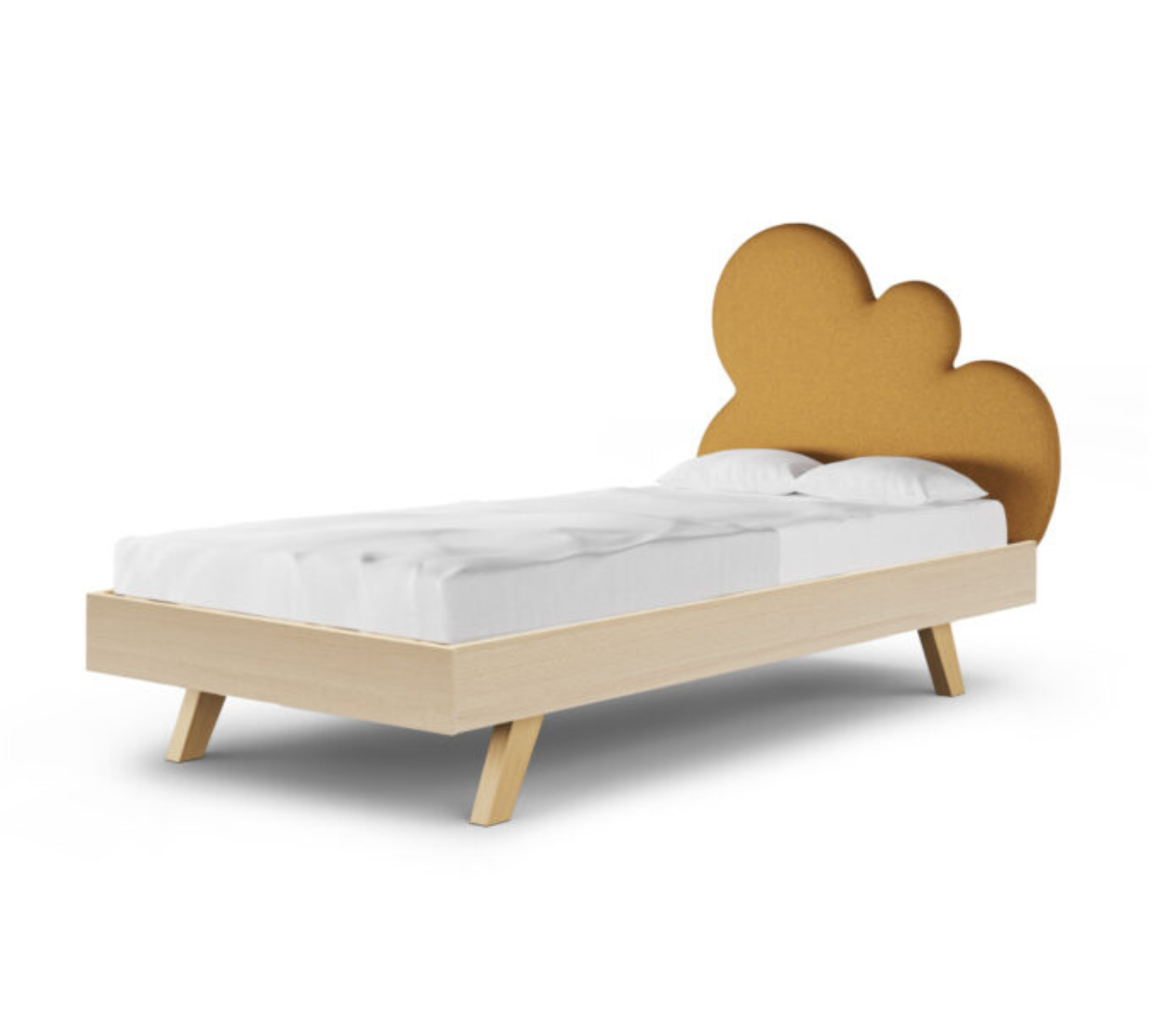 Rosnące Łóżko Dziecięce Chmurka Cloud Legs Basic - Przypodłogowe z Zagłówkiem Chmurką