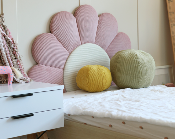 Łóżko Podłogowe Dziecięce Daisy Stokrotka Legs Basic - Kwiatowy Design Rośnie Razem z Dzieckiem