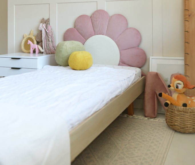 Łóżko Podłogowe Dziecięce Daisy Stokrotka Legs Basic - Kwiatowy Design Rośnie Razem z Dzieckiem