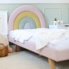 Tapicerowane Łóżko Dziecięce Rainbow Tęcza Legs Texti - Rosnące