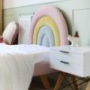 Tapicerowane Łóżko Dziecięce Rainbow Tęcza Legs Texti - Rosnące