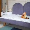 Rosnące Łóżko Dziecięce Sofa Legs Texti – Stylowa Sofa z Tapicerowanymi Panelami
