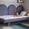 Rosnące Łóżko Dziecięce Sofa Legs Texti – Stylowa Sofa z Tapicerowanymi Panelami