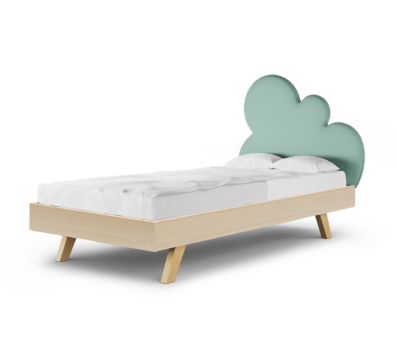 Rosnące Łóżko Dziecięce Chmurka Cloud Legs Basic - Przypodłogowe z Zagłówkiem Chmurką
