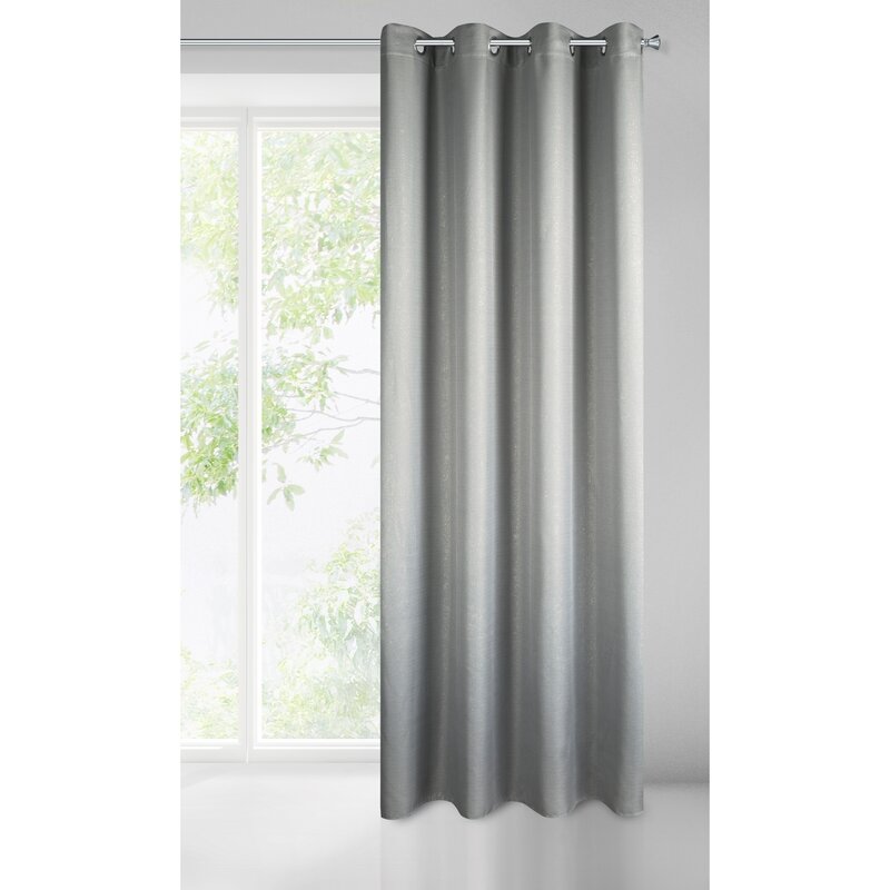 Zasłona gotowa Kira szara 140 X 250 cm – z delikatnym nadrukiem