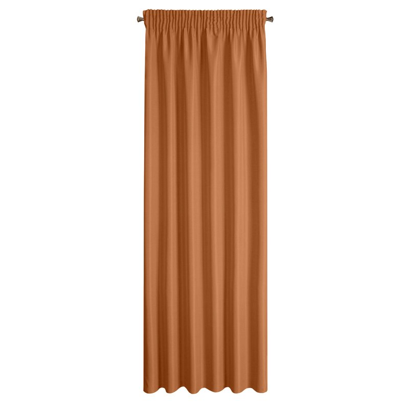 Zasłona gotowa Rita na taśmie rudy 140 X 270 cm – matowa, łatwa w pielęgnacji