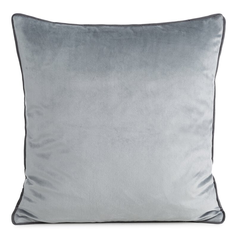 Poszewka welwetowa Gaja 2 srebrna 45 X 45 cm – aksamitnie miękka