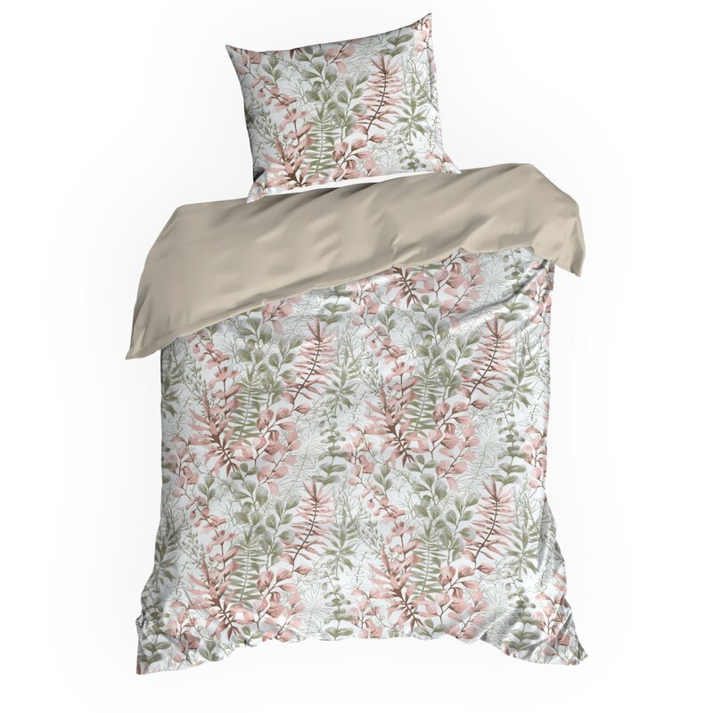 Komplet pościeli bawełnianej Freesia pudrowy róż 220 X 200 CM – delikatna dla skóry