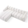 Narożna Sofa Modułowa Tapicerowana Arand Line SZL+SP4 - Nowoczesny Pikowany Narożnik Z Szezlongiem