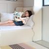 Łóżko Dziecięce Flow Kids - Tapicerowane Łóżko Z Falowanym Zagłówkiem I Pojemnikiem