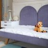 Łóżko Dziecięce Sofa Legs Texti - Minimalistyczne Tapicerowane Łóżko Rosnące Przypodłogowe Na Nóżkach