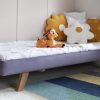 Łóżko Dziecięce Sofa Legs Texti - Minimalistyczne Tapicerowane Łóżko Rosnące Przypodłogowe Na Nóżkach