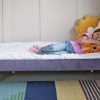 Łóżko Dziecięce Sofa Legs Texti - Minimalistyczne Tapicerowane Łóżko Rosnące Przypodłogowe Na Nóżkach