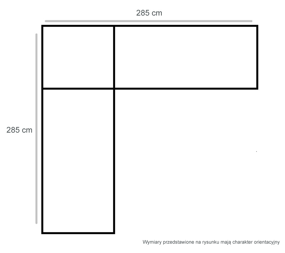 Sofa narożna modułowa tapicerowana Arand SL5+RS+SP5