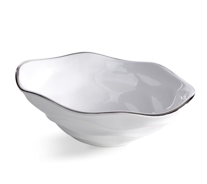 Misa dekoracyjna BONI biała 25 X 16 X 8 CM – na suszone kompozycje