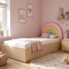 Łóżko Dziecięce Rainbow Tęcza Box Basic – Pastelowy Zagłówek Tęcza z Pojemną Skrzynią