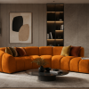 Nowoczesna Sofa Narożna do Salonu Arand Line RL+R+P - Modułowa Tapicerowana Pikowana